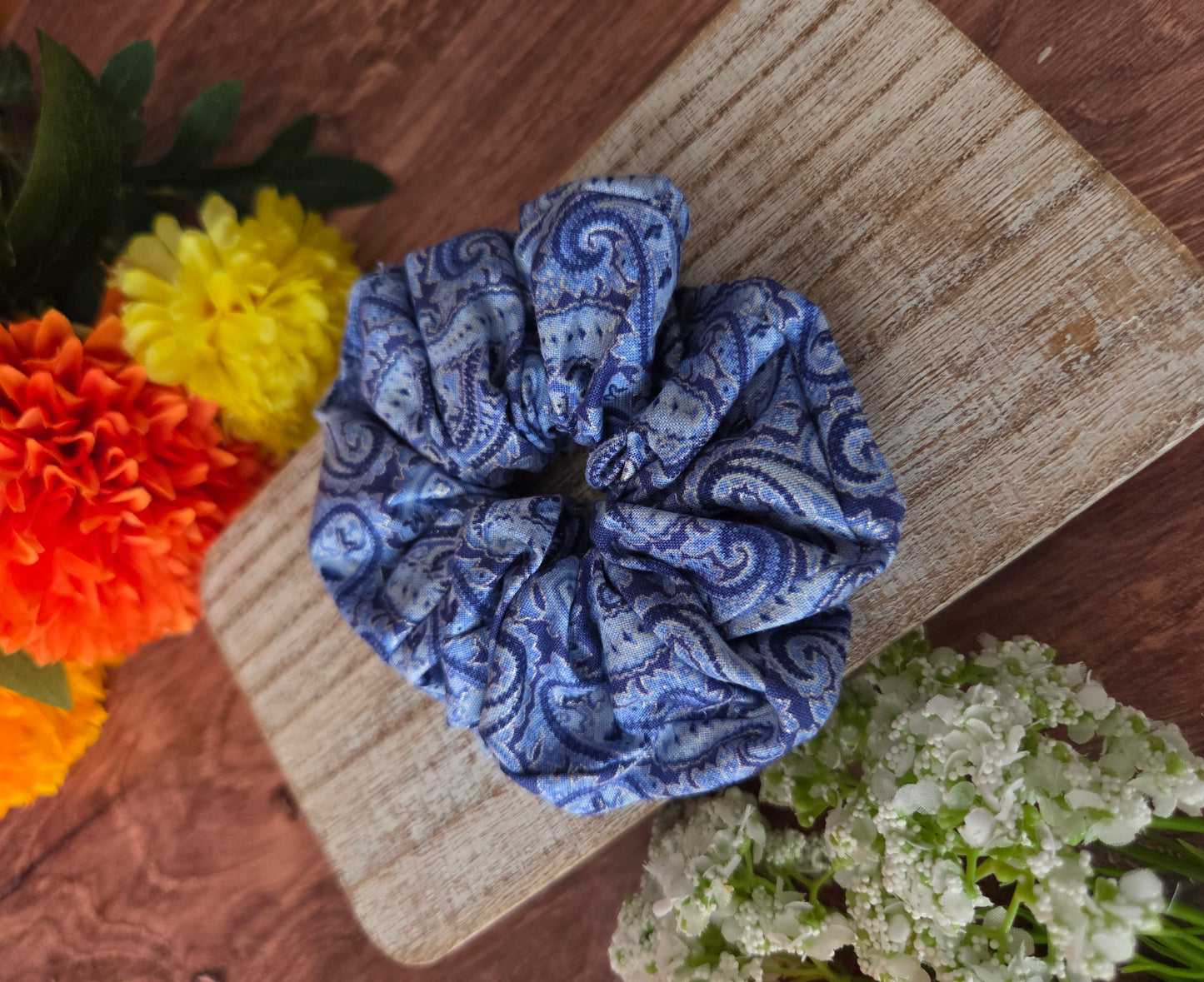 Paisley Puff Scrunchie