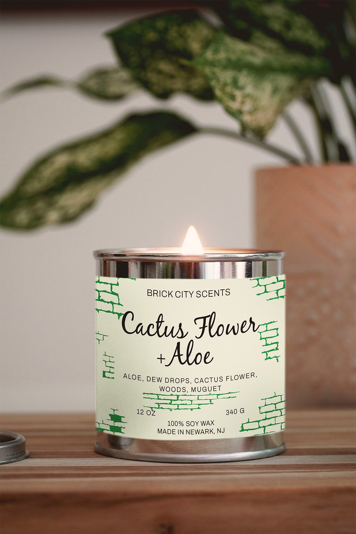 Cactus Flower & Aloe: 12oz Wooden Wick Candle