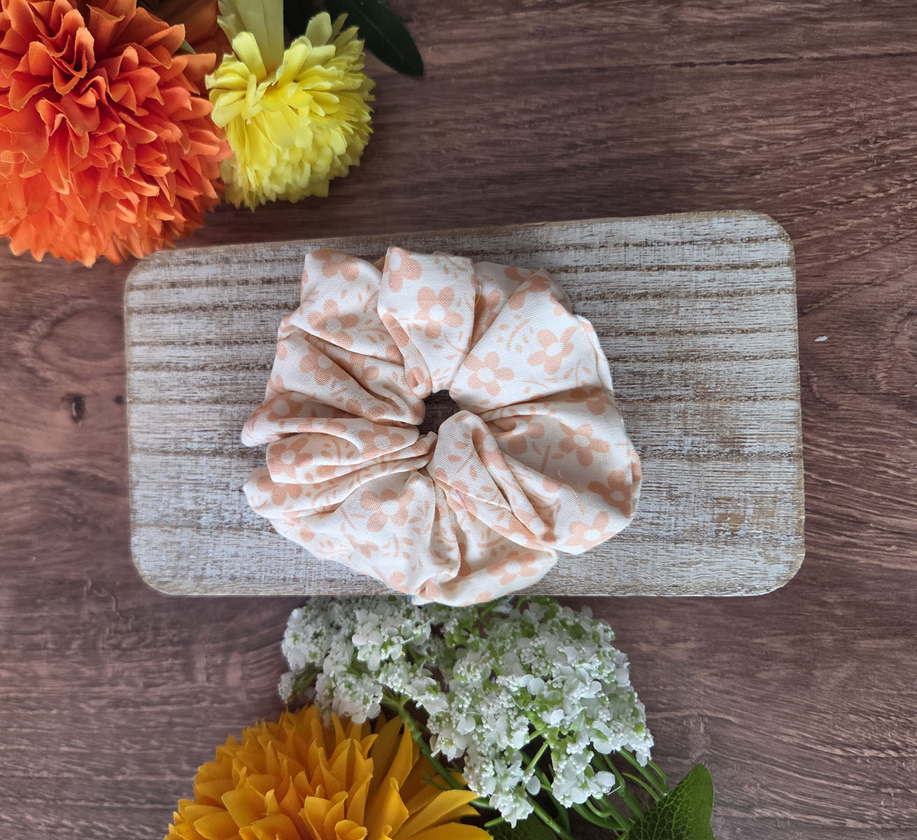 Buttercream Blossom Scrunchie
