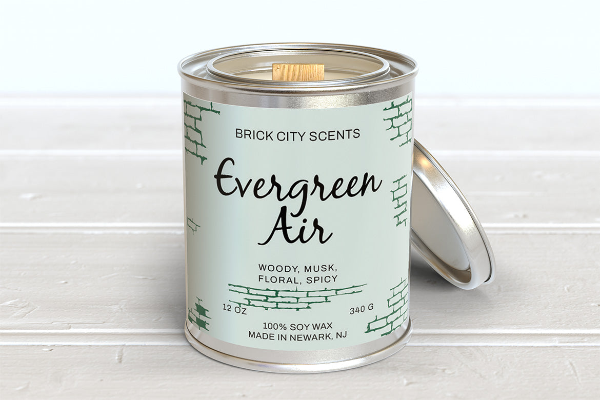 Evergreen Air: 12oz Wooden Wick Candle