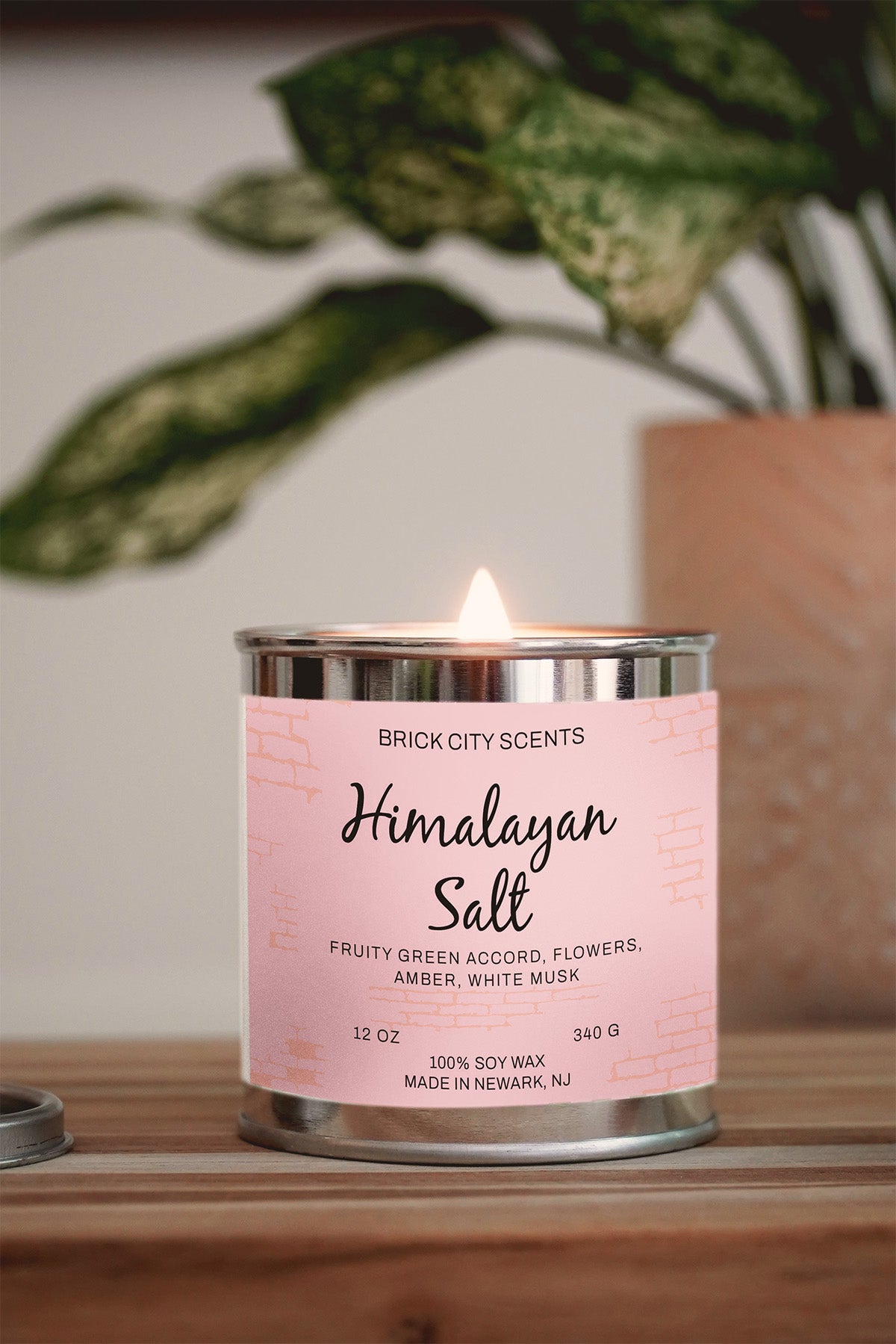 Himalayan Salt: 12oz Wooden Wick Candle