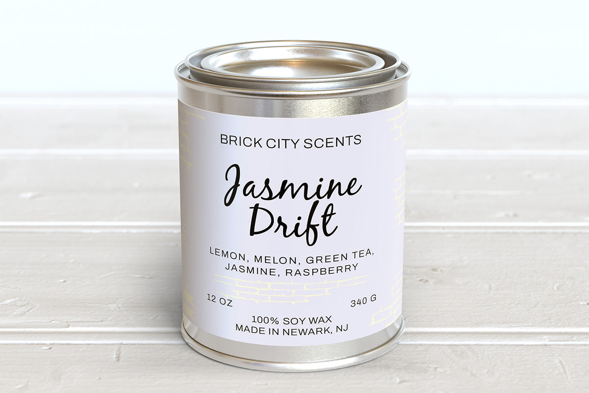 Jasmine Drift: 12oz Wooden Wick Candle