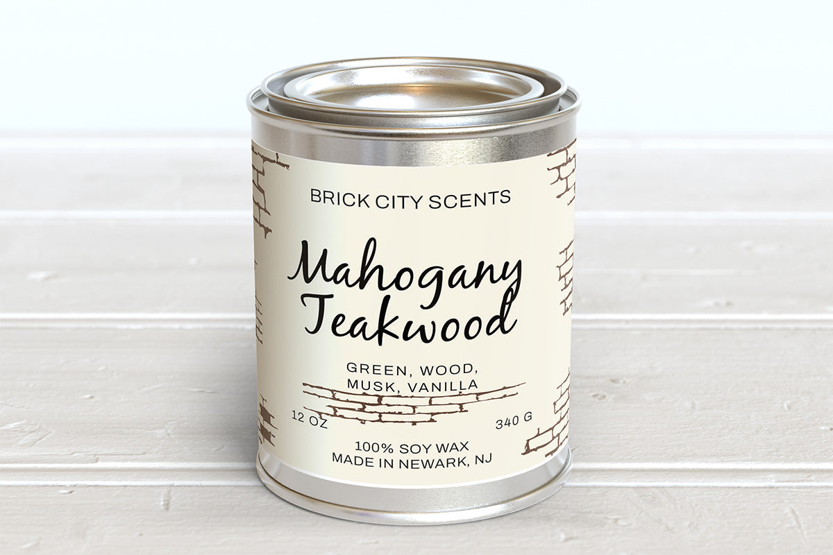 Mahogany Teakwood: 12oz Wooden Wick