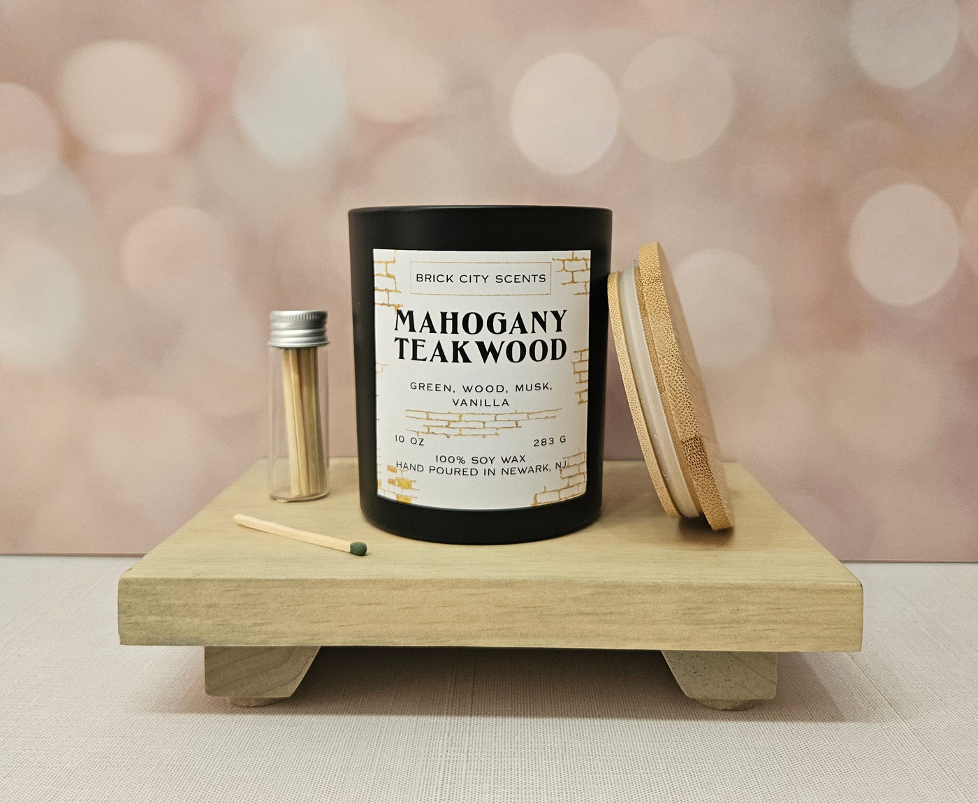 Mahogany Teakwood: 10oz Wooden Wick
