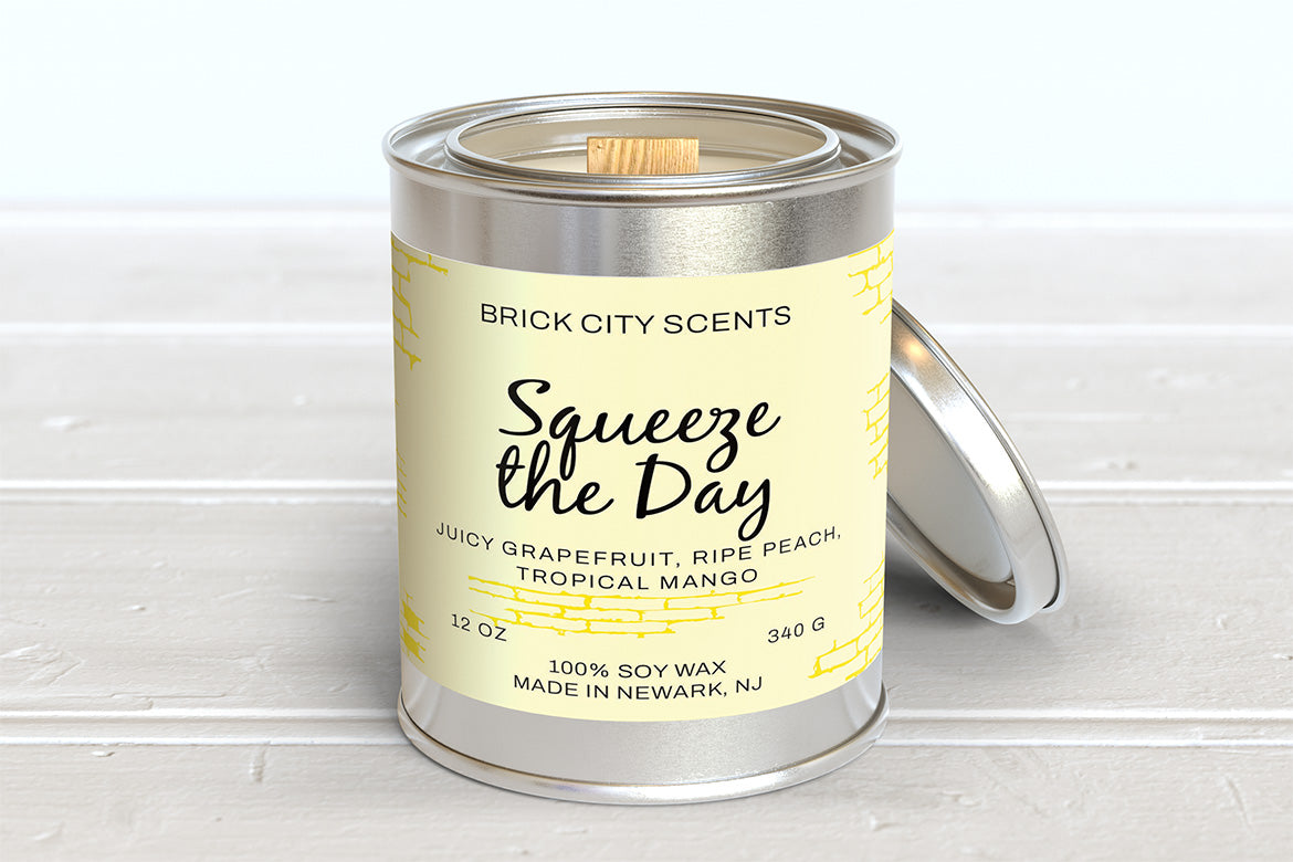 Squeeze the Day: 12oz Wooden Wick Candle