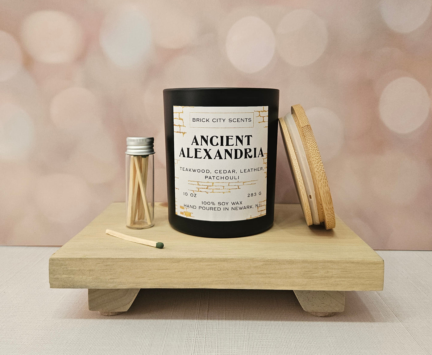 Ancient Alexandria: 10oz Wooden Wick Candle