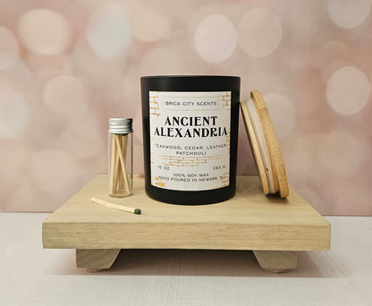 Ancient Alexandria: 10oz Wooden Wick Candle