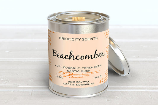 Beachcomber: 12oz Wooden Wick Candle