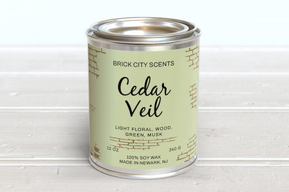Cedar Veil: 12oz Wooden Wick Candle