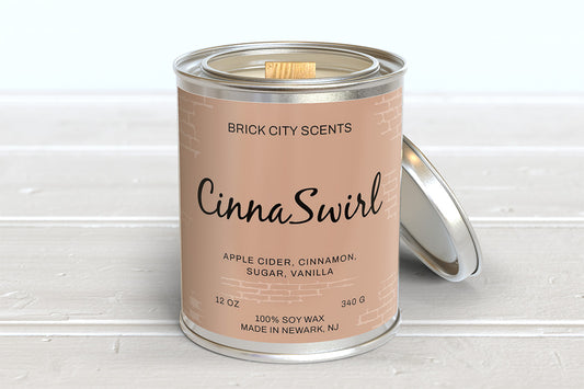 CinnaSwirl: 12oz Wooden Wick Candle