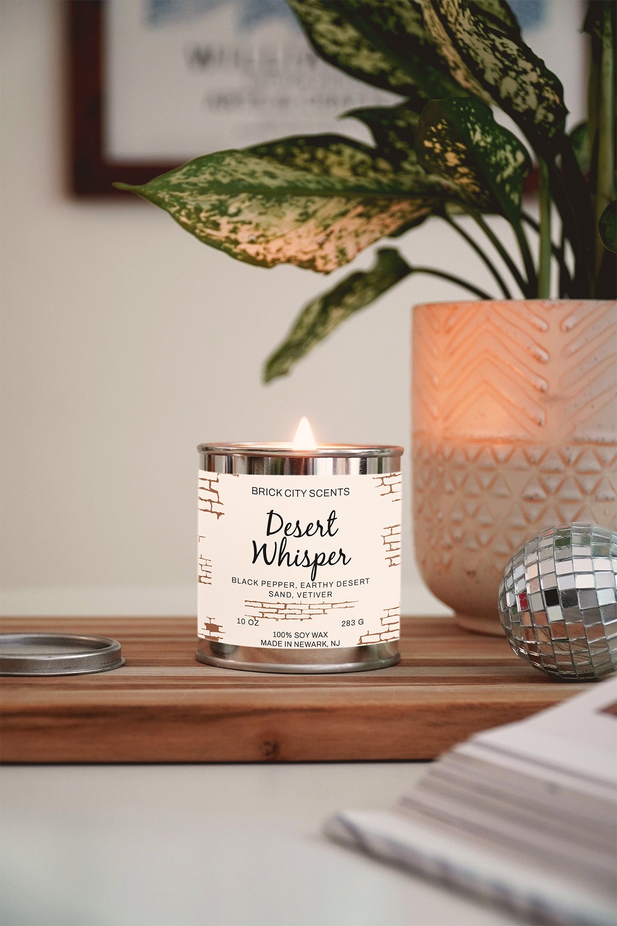 Desert Whisper: 12oz Wooden Wick Candle