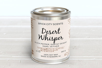 Desert Whisper: 12oz Wooden Wick Candle