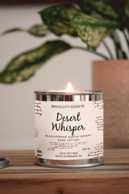 Desert Whisper: 12oz Wooden Wick Candle