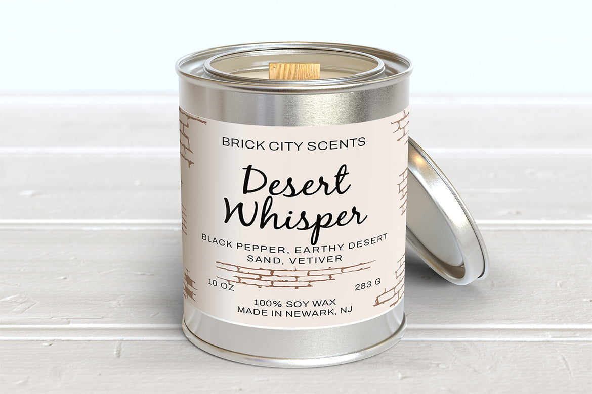 Desert Whisper: 12oz Wooden Wick Candle