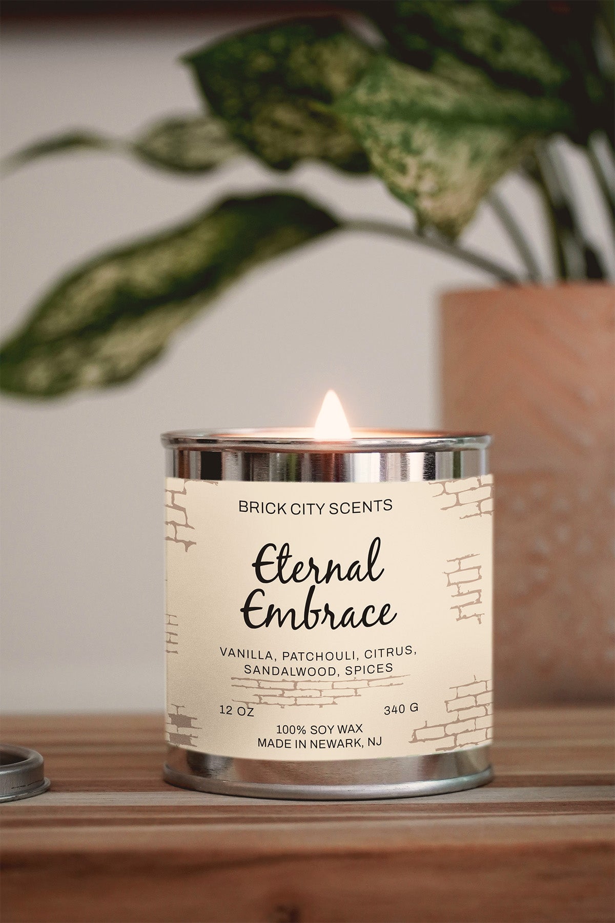 Eternal Embrace: 12oz Wooden Wick Candle