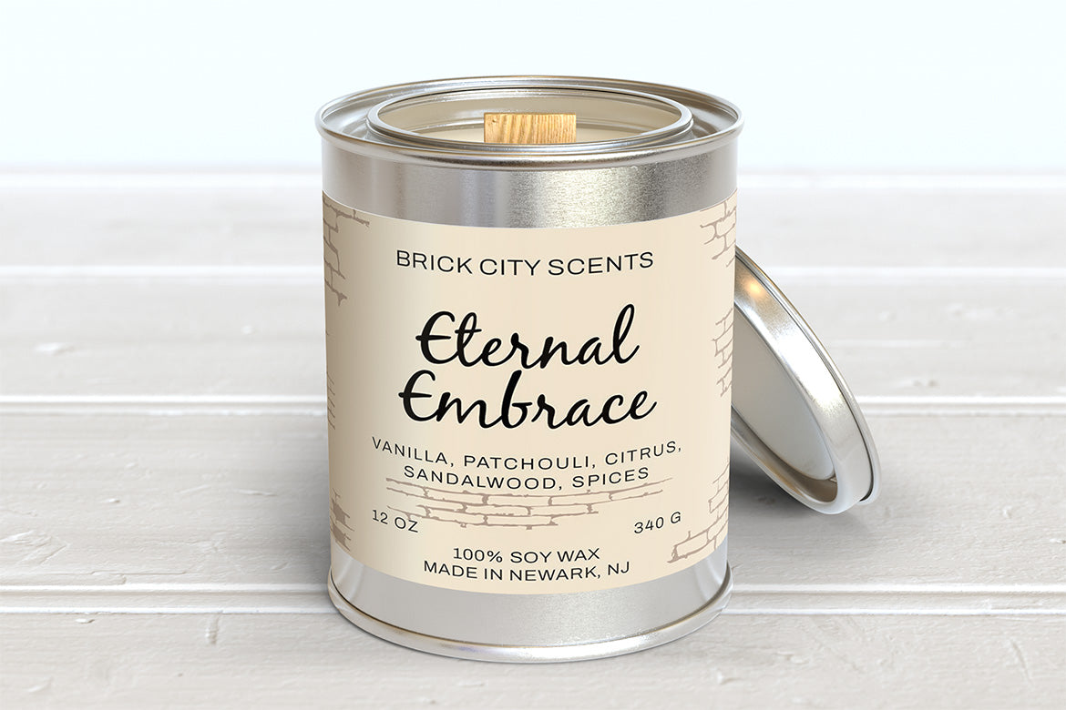Eternal Embrace: 12oz Wooden Wick Candle