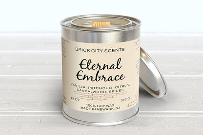 Eternal Embrace: 12oz Wooden Wick Candle