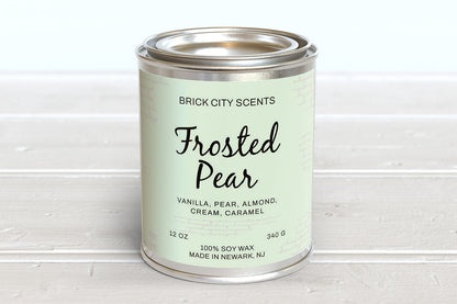 Frosted Pear: 12oz Wooden Wick Candle