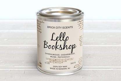 Lello Bookshop: 12 oz Wooden Wick Candle