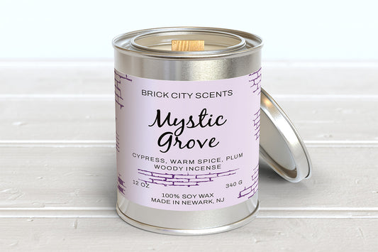 Mystic Grove: 12oz Wooden Wick Candle