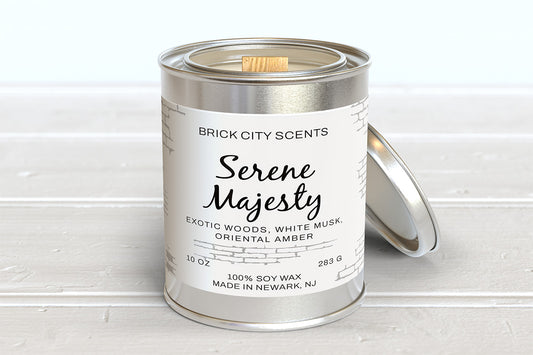 Serene Majesty: 12oz Wooden Wick Candle
