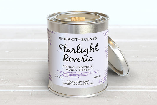 Starlight Reverie: 12oz Wooden Wick Candle