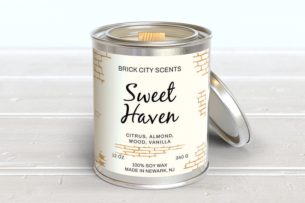 Sweet Haven: 12oz Wooden Wick Candle