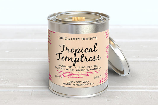 Tropical Temptress: 12oz Wooden Wick